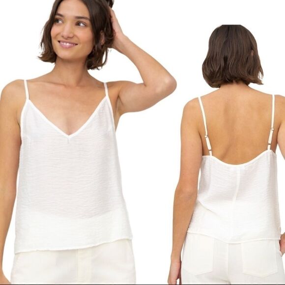 Lacausa Sofia Slip Tank Whitewash Camisole L - Picture 1 of 8